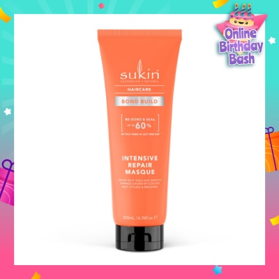SUKIN Bond Build Intensive Repair Masque (To Repair Split Ends & Damage Hair) 200ml