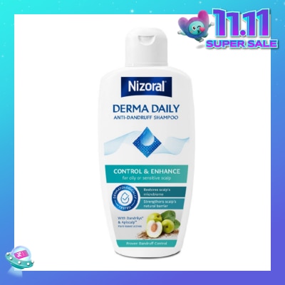 NIZORAL Derma Daily Anti-Dandruff Shampoo (For Oily & Sensitive Scalp) 200ml