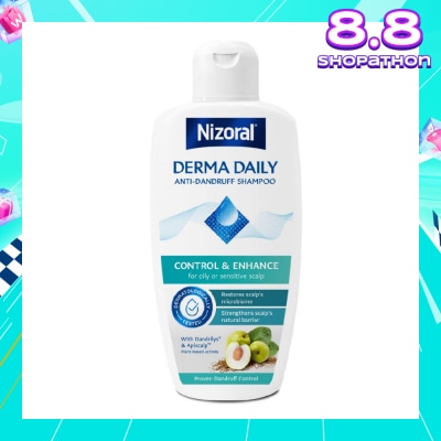 NIZORAL Derma Daily Anti-Dandruff Shampoo (For Oily & Sensitive Scalp) 200ml