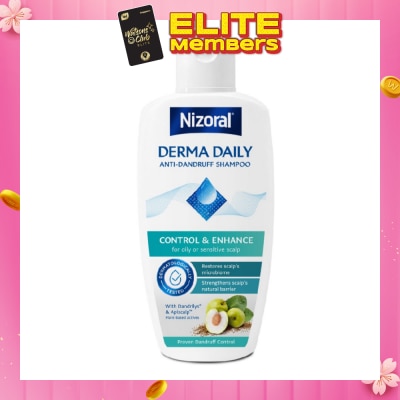 NIZORAL Derma Daily Anti-Dandruff Shampoo (For Oily & Sensitive Scalp) 200ml