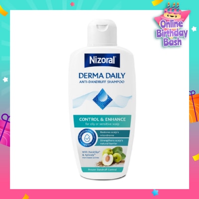 NIZORAL Derma Daily Anti-Dandruff Shampoo (For Oily & Sensitive Scalp) 200ml