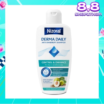 NIZORAL Derma Daily Anti-Dandruff Shampoo (For Oily & Sensitive Scalp) 200ml
