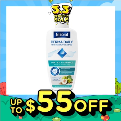 NIZORAL Derma Daily Anti-Dandruff Shampoo (For Oily & Sensitive Scalp) 200ml