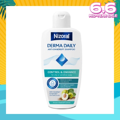 NIZORAL Derma Daily Anti-Dandruff Shampoo (For Oily & Sensitive Scalp) 200ml
