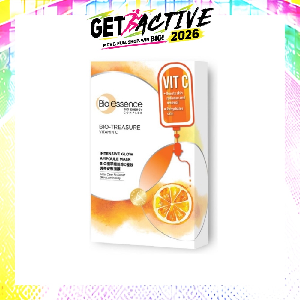 Bio-Treasure Vitamin C Intensive Glow Ampoule Mask (Brighten Dull Skin and Reduces Visible Signs of Aging) 20ml x 7s (Expiry: May`2027) image