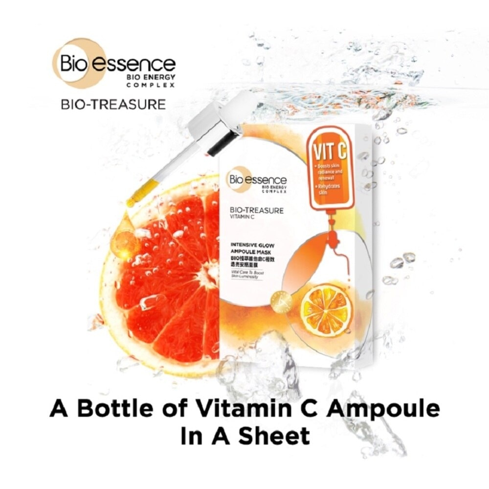 Bio-Treasure Vitamin C Intensive Glow Ampoule Mask (Brighten Dull Skin and Reduces Visible Signs of Aging) 20ml x 7s