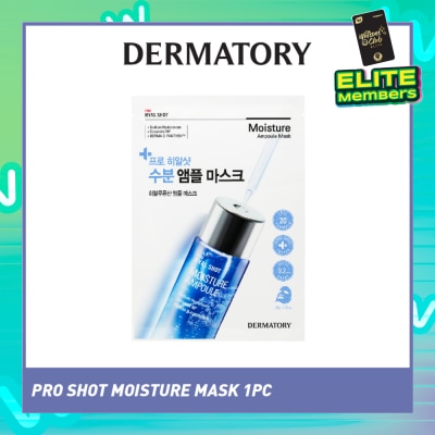 DERMATORY Pro Hyal Shot Moisture Ampoule Sheet Mask 1s