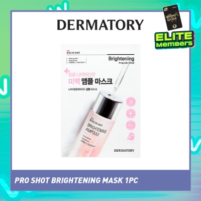 DERMATORY Pro Niacin Shot Brightening Ampoule Sheet Mask 1s