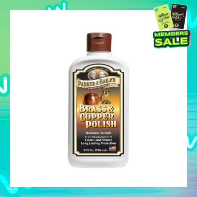 PARKER & BAILEY Brass & Copper Polish (Ultimate Tarnish Remover & Protector for Brass + Copper + Other Metals) 236ml