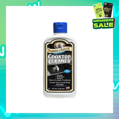 PARKER & BAILEY Cooktop Cleaner (Clean + Polish & Protect Glass & Ceramic Surfaces + Non-Scratch + Multi-Surface Use) 236ml