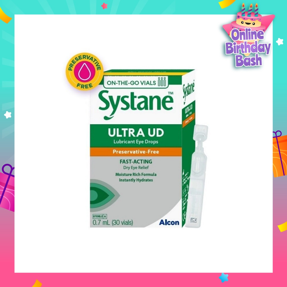Systane Ultra HD High Performance Lubricant Eye Drops 0.7ml x 30s<BR>