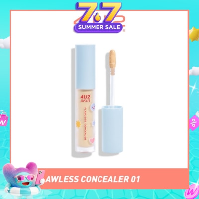 4U2 - Skin Flawless Concealer 01 Milky (Alcohol-Free & Paraben-Free) 1s (Expiry: Apr`2027)