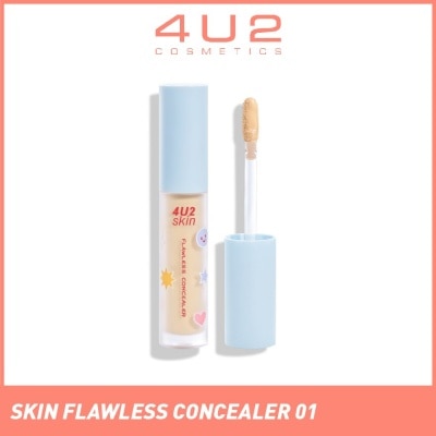 4U2 Skin Flawless Concealer 01 Milky (Alcohol-Free & Paraben-Free) 1s