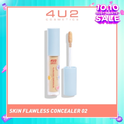 4U2 Skin Flawless Concealer 02 Beige (Alcohol-Free & Paraben-Free) 1s