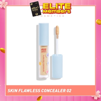 4U2 Skin Flawless Concealer 02 Beige (Alcohol-Free & Paraben-Free) 1s