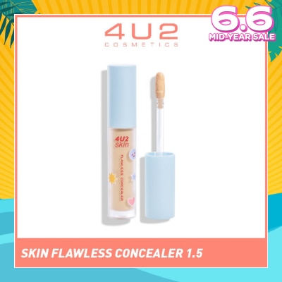 4U2 Skin Flawless Concealer 1.5 Fair (Alcohol-Free & Paraben-Free) 1s