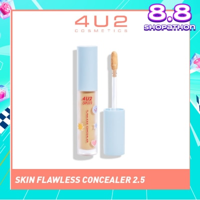 4U2 Skin Flawless Concealer 2.5 Warm Beige (Alcohol-Free & Paraben-Free) 1s