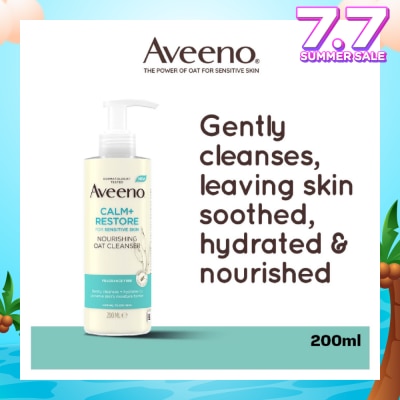 AVEENO Calm+ Restore Nourishing Oat Cleanser (For Gently Cleanses + Hydrates To Preserve Skin's Moisture Barrier) 200ml