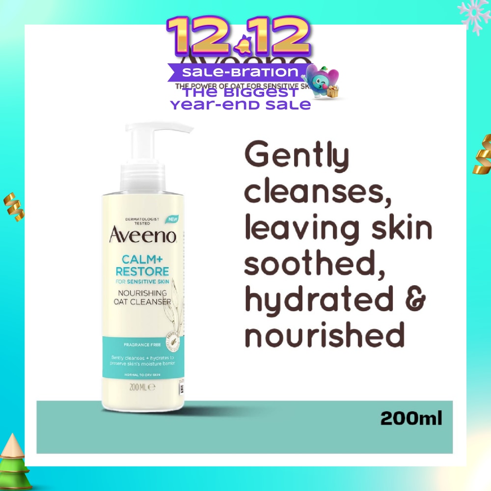 Calm+ Restore Nourishing Oat Cleanser (For Gently Cleanses + Hydrates To Preserve Skin's Moisture Barrier) 200ml