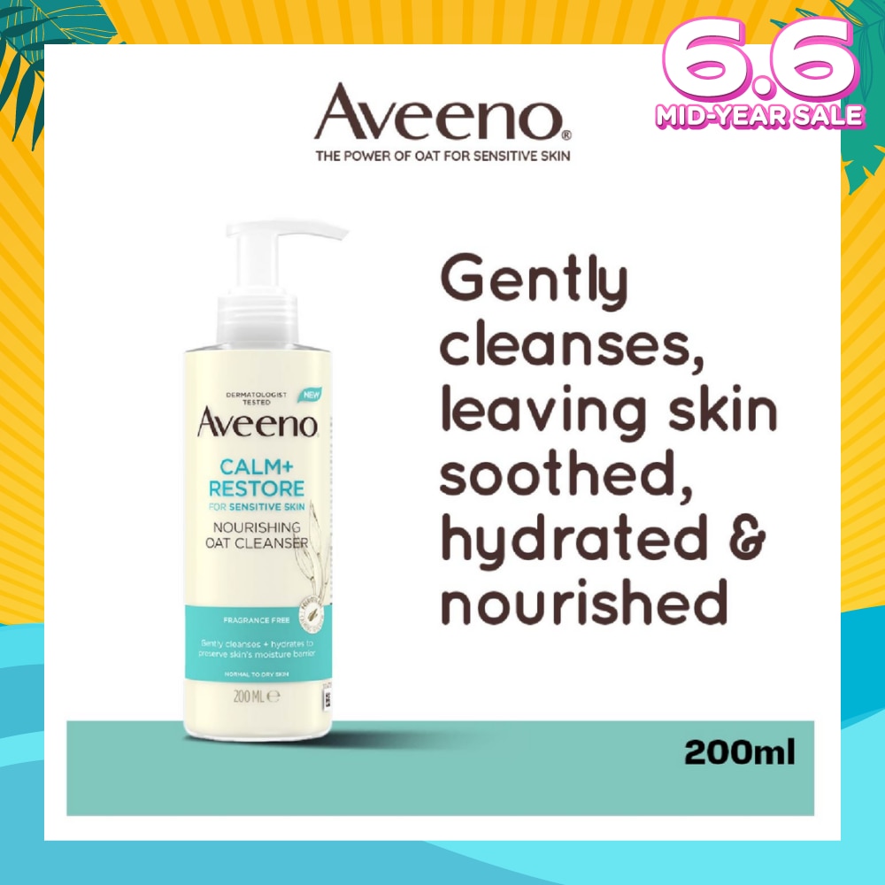 Calm+ Restore Nourishing Oat Cleanser (For Gently Cleanses + Hydrates To Preserve Skin's Moisture Barrier) 200ml