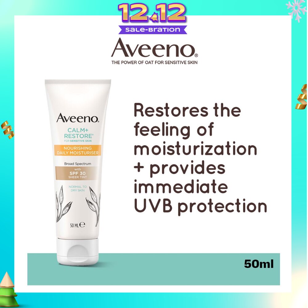 Calm+ Restore Nourishing Daily Moisturiser With SPF 30 Sheer Tint (For Sensitive, Normal To Dry Skin) 50ml