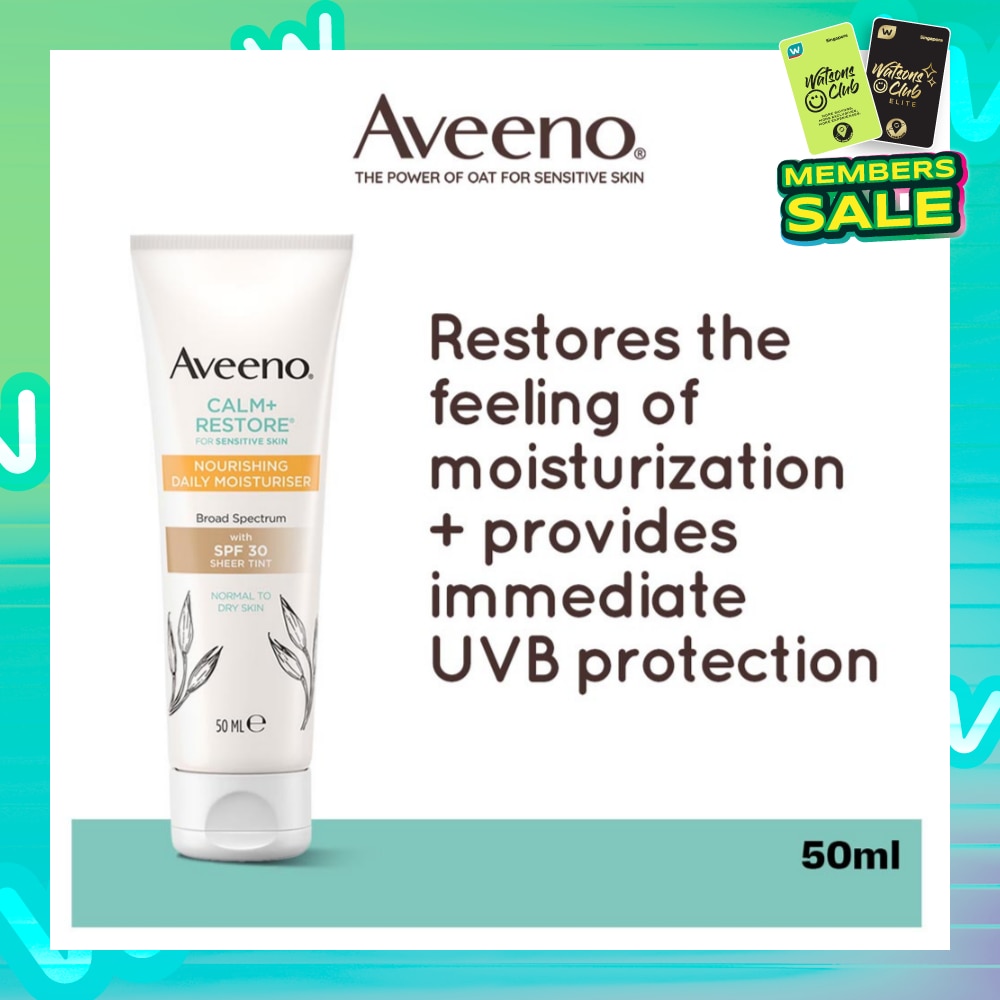 Calm+ Restore Nourishing Daily Moisturiser With SPF 30 Sheer Tint (For Sensitive, Normal To Dry Skin) 50ml