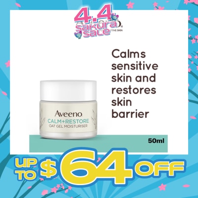 AVEENO - Calm+ Restore Oat Gel Moisturiser (To Soothe + Replenishes Skin's Moisture Barrier) 50ml