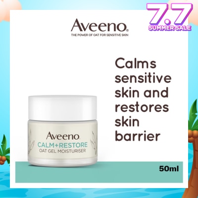 AVEENO Calm+ Restore Oat Gel Moisturiser (To Soothe + Replenishes Skin's Moisture Barrier) 50ml