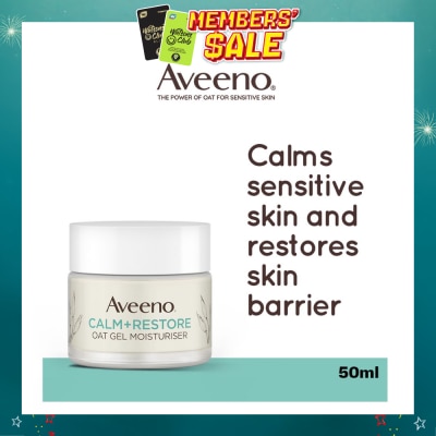 AVEENO - Calm+ Restore Oat Gel Moisturiser (To Soothe + Replenishes Skin's Moisture Barrier) 50ml