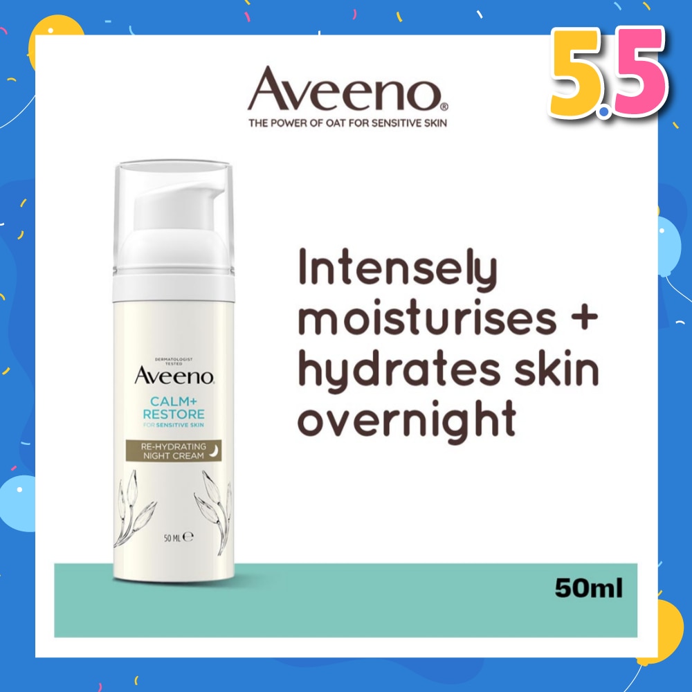 Calm+ Restore Re-Hydrating Night Cream (To Nourishes + Strengthens The Protective Skin Barrier Overnight) 50ml