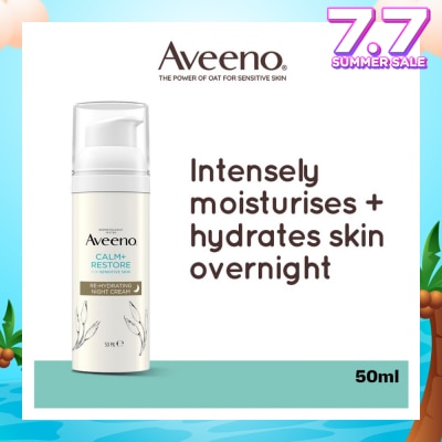 AVEENO Calm+ Restore Re-Hydrating Night Cream (To Nourishes + Strengthens The Protective Skin Barrier Overnight) 50ml