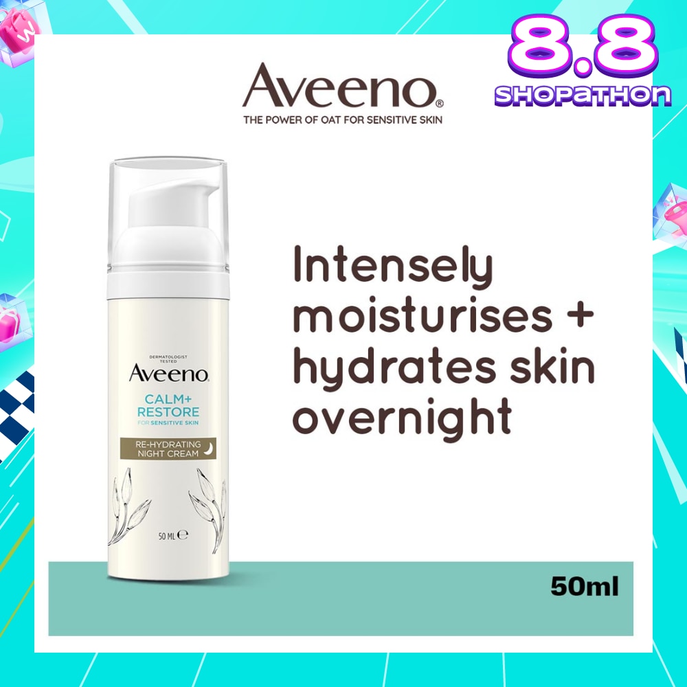 Calm+ Restore Re-Hydrating Night Cream (To Nourishes + Strengthens The Protective Skin Barrier Overnight) 50ml