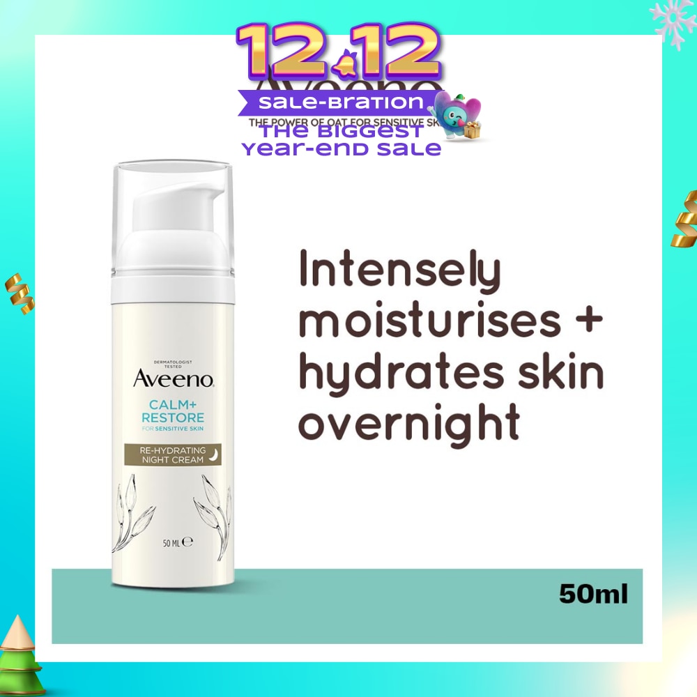 Calm+ Restore Re-Hydrating Night Cream (To Nourishes + Strengthens The Protective Skin Barrier Overnight) 50ml