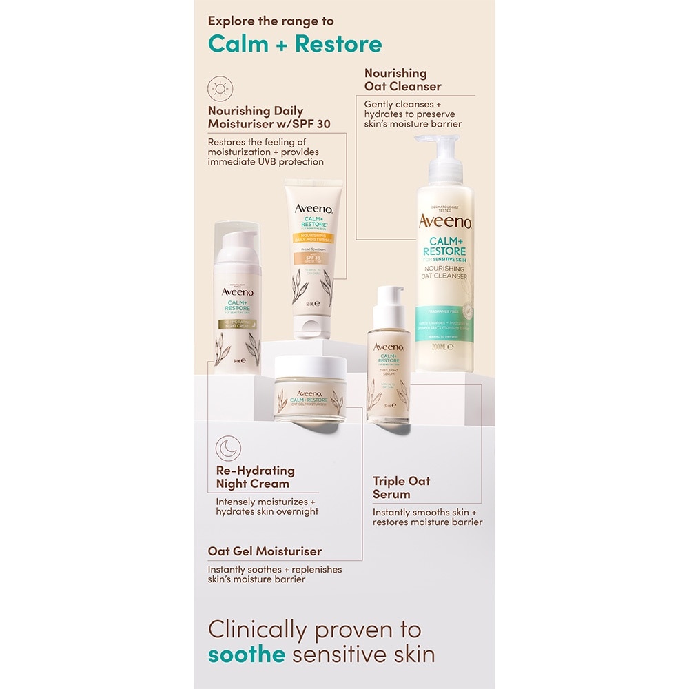 Calm+ Restore Triple Oat Serum (To Smoothes Skin + Restores Moisture Barrier) 30ml