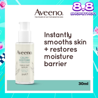 AVEENO Calm+ Restore Triple Oat Serum (To Smoothes Skin + Restores Moisture Barrier) 30ml
