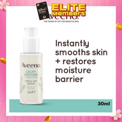 AVEENO Calm+ Restore Triple Oat Serum (To Smoothes Skin + Restores Moisture Barrier) 30ml