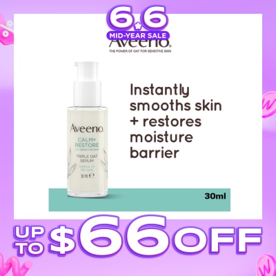 AVEENO - Calm+ Restore Triple Oat Serum (To Smoothes Skin + Restores Moisture Barrier) 30ml