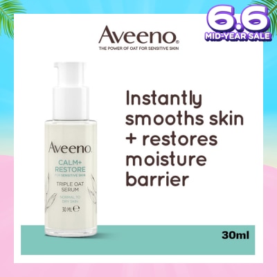 AVEENO Calm+ Restore Triple Oat Serum (To Smoothes Skin + Restores Moisture Barrier) 30ml