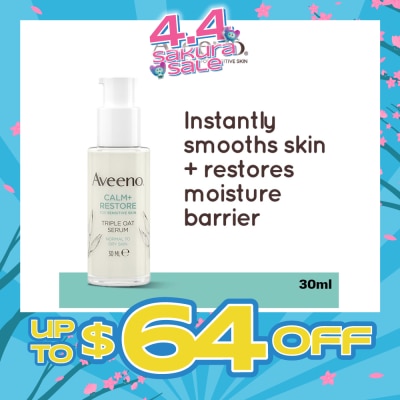 AVEENO - Calm+ Restore Triple Oat Serum (To Smoothes Skin + Restores Moisture Barrier) 30ml