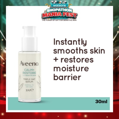 AVEENO - Calm+ Restore Triple Oat Serum (To Smoothes Skin + Restores Moisture Barrier) 30ml