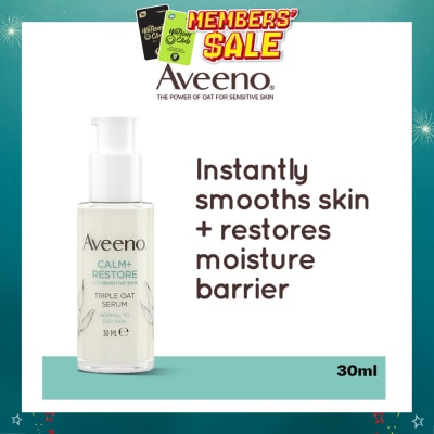 AVEENO - Calm+ Restore Triple Oat Serum (To Smoothes Skin + Restores Moisture Barrier) 30ml