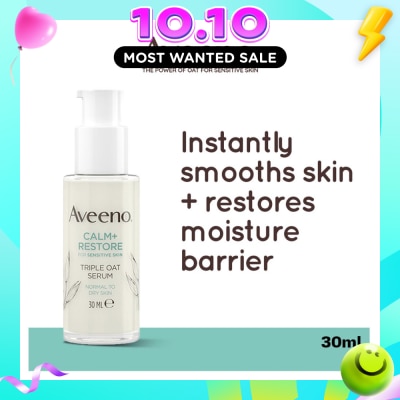 AVEENO Calm+ Restore Triple Oat Serum (To Smoothes Skin + Restores Moisture Barrier) 30ml image