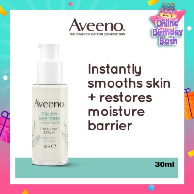 AVEENO Calm+ Restore Triple Oat Serum (To Smoothes Skin + Restores Moisture Barrier) 30ml