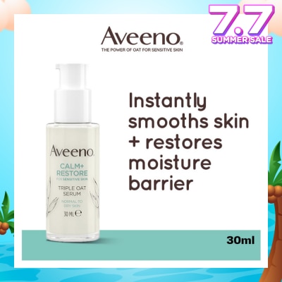 AVEENO Calm+ Restore Triple Oat Serum (To Smoothes Skin + Restores Moisture Barrier) 30ml