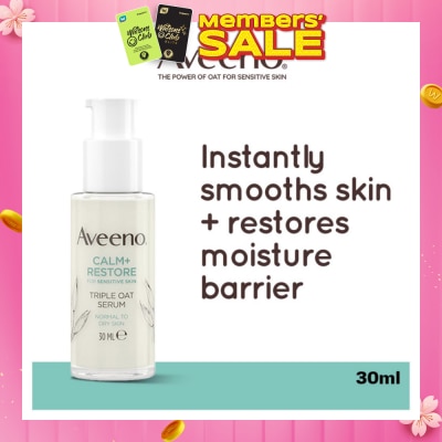 AVEENO Calm+ Restore Triple Oat Serum (To Smoothes Skin + Restores Moisture Barrier) 30ml