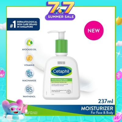 CETAPHIL - Dry To Normal & Sensitive Skin Moisturising Lotion (For Face & Body) 237ml