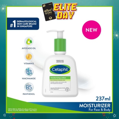 CETAPHIL - Dry To Normal & Sensitive Skin Moisturising Lotion (For Face & Body) 237ml