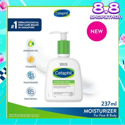 CETAPHIL Dry To Normal & Sensitive Skin Moisturising Lotion (For Face & Body) 237ml