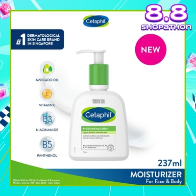 CETAPHIL Dry To Normal & Sensitive Skin Moisturising Lotion (For Face & Body) 237ml