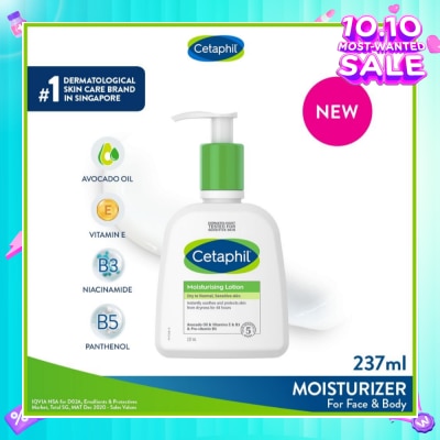 CETAPHIL Dry To Normal & Sensitive Skin Moisturising Lotion (For Face & Body) 237ml